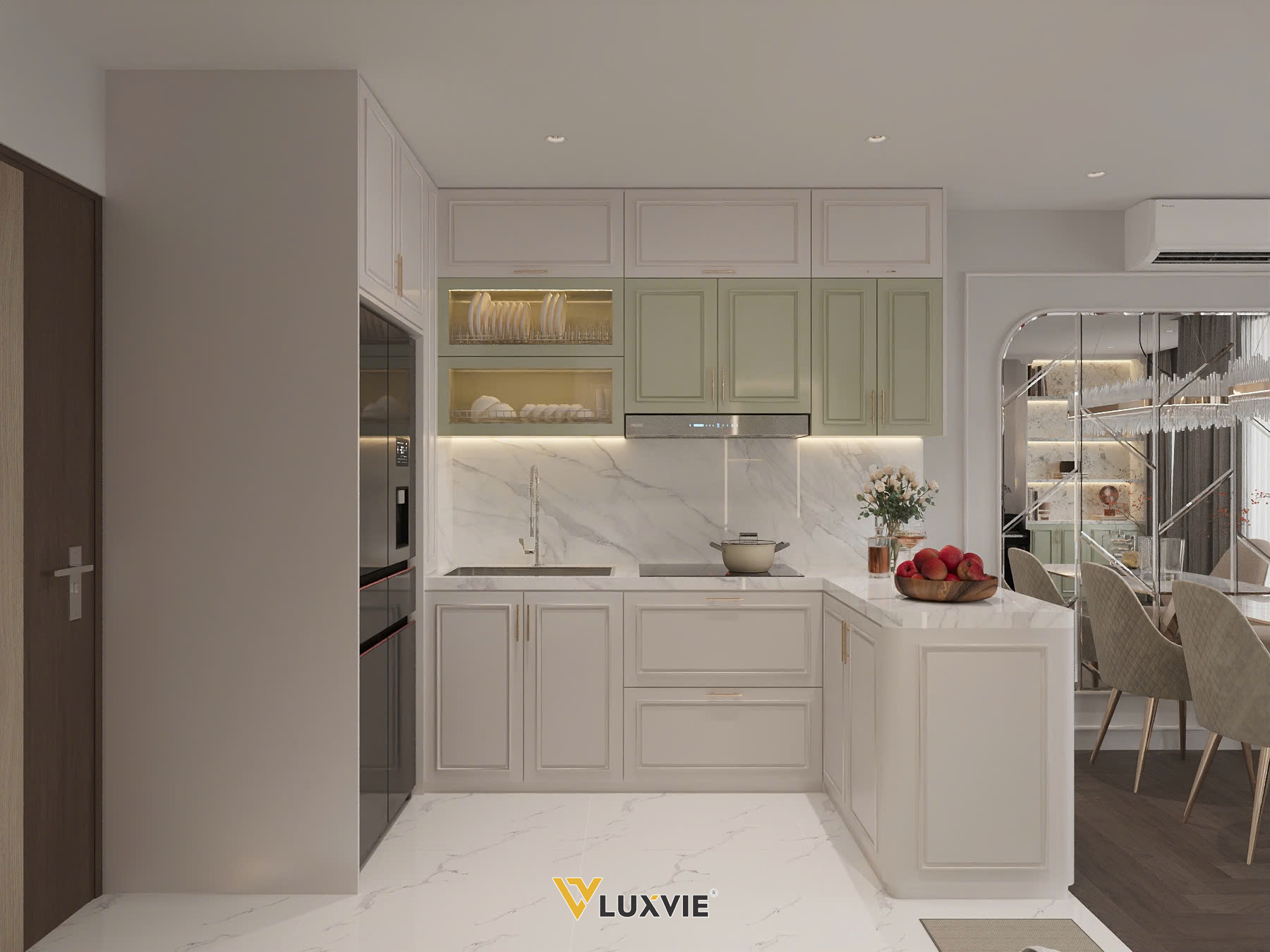 THE VINHOMES GRAND PARK - THE GLORY HEIGHTS - CĂN HỘ 2PN+ ANH TIẾN - KHÁCH BẾP