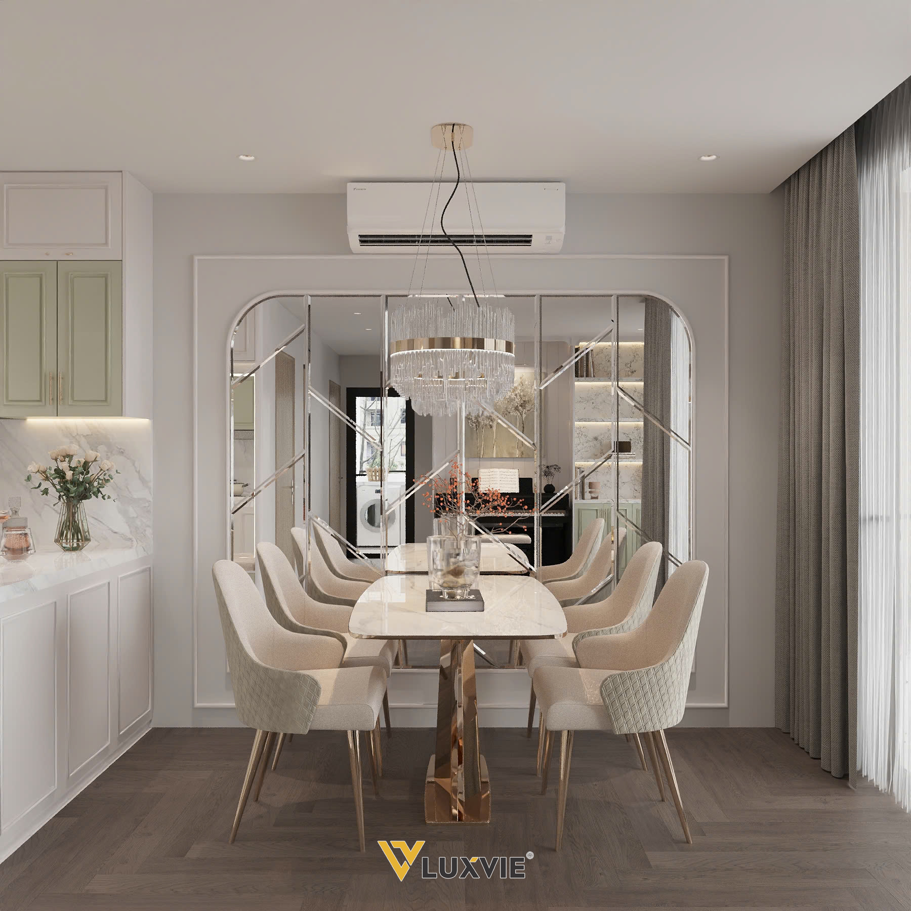 THE VINHOMES GRAND PARK - THE GLORY HEIGHTS - CĂN HỘ 2PN+ ANH TIẾN - KHÁCH BẾP