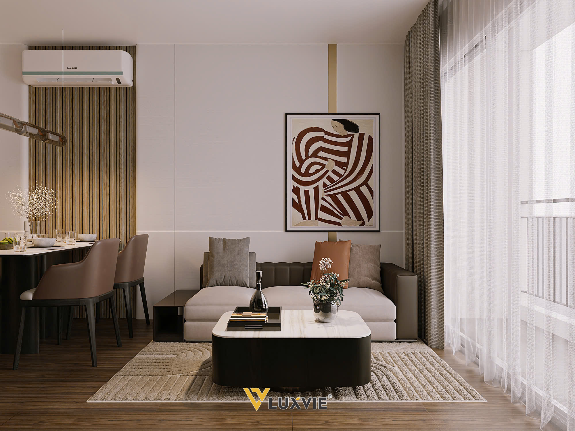THE VINHOMES GRAND PARK - THE RAINBOW - CĂN HỘ 2PN+ ANH THI - KHÁCH BẾP
