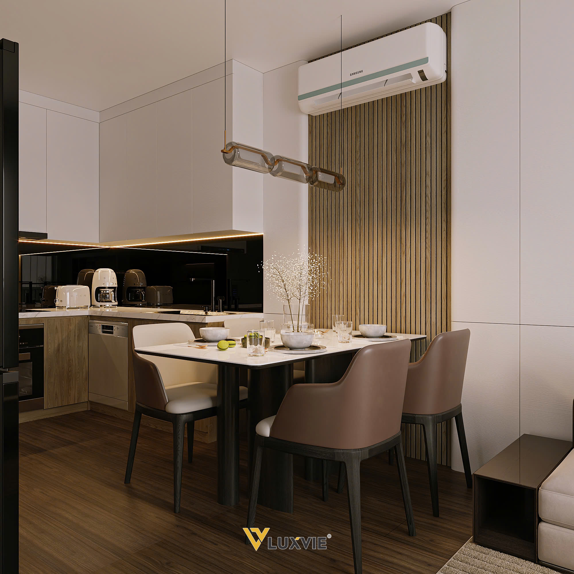 THE VINHOMES GRAND PARK - THE RAINBOW - CĂN HỘ 2PN+ ANH THI - KHÁCH BẾP