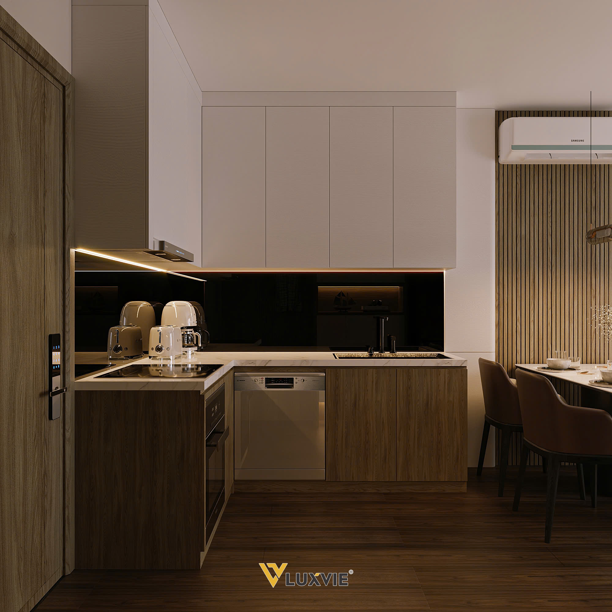 THE VINHOMES GRAND PARK - THE RAINBOW - CĂN HỘ 2PN+ ANH THI - KHÁCH BẾP
