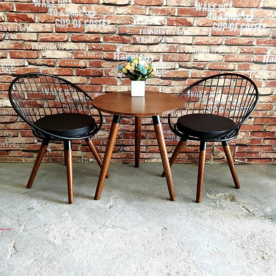 Ghế cafe chân gỗ 