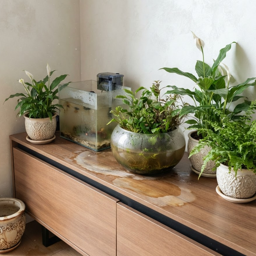 Cây cảnh trong nhà dễ phát triển nấm mốc nếu thiếu thông gió và quá ẩm