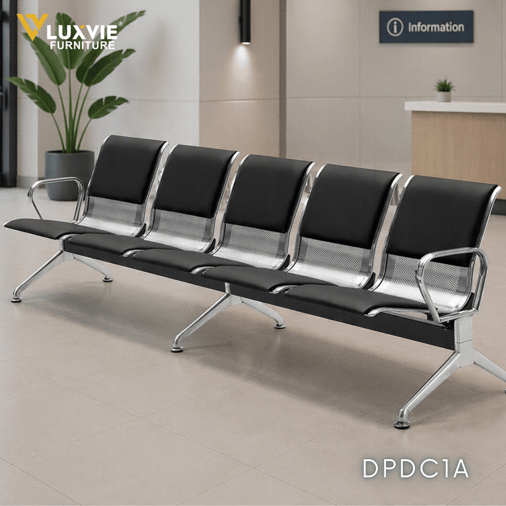Ghế băng chờ inox có đệm DPDC1A